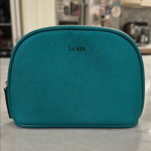 La Mer Teal Cosmetic Bag